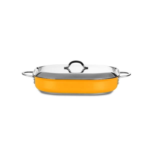 Bon Chef Classic Country French Oblong Pan W/Lid 15" X 11" X 2 7/8" 5 Qt 60023CFCLDYellow - main